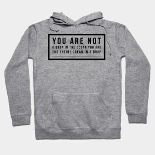 you are not a drop in the ocean you are the entire ocean in a drop Hoodie